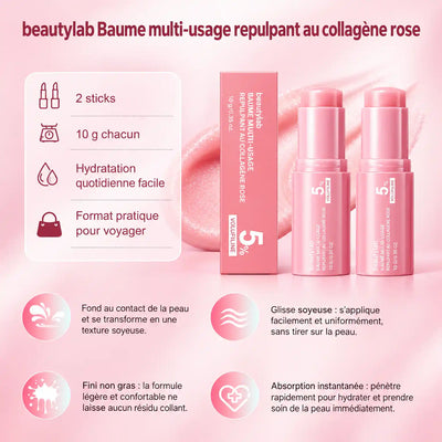 PDRN Pink Collagen Volume Multi Balm, Volufiline Stick 2PCS,Collagen Plump — immagine localizzata 5 (Français)